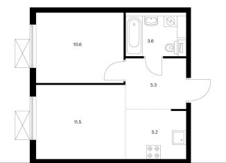 Продам 2-комнатную квартиру, 36.2 м2, Котельники