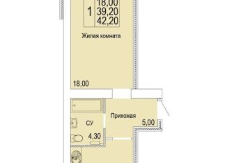 Продаю 1-комнатную квартиру, 42.2 м2, Кировская область, улица Красной Звезды, 32