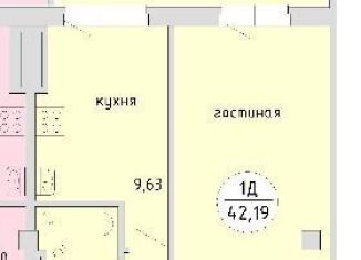 Продаю однокомнатную квартиру, 47 м2, Новосибирск, Тульская улица, 80, ЖК Тульский