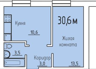 Продается однокомнатная квартира, 30.6 м2, Калуга, деревня Верховая, 135, Ленинский округ