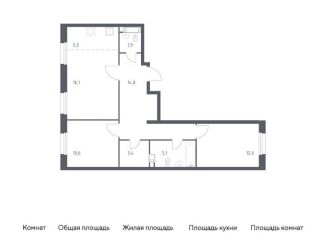 Продаю двухкомнатную квартиру, 68.4 м2, деревня Столбово, проспект Куприна, 30к9