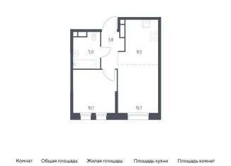 Продам 1-комнатную квартиру, 38.1 м2, Москва, ЮВАО