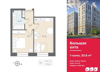 Продается 1-комнатная квартира, 33.6 м2, Санкт-Петербург, метро Проспект Большевиков
