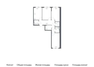 Продам трехкомнатную квартиру, 78.3 м2, Москва, жилой комплекс Остафьево, к23
