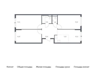 Продам трехкомнатную квартиру, 80.5 м2, Москва, жилой комплекс Остафьево, к22