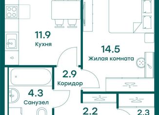 Продается 1-ком. квартира, 38.1 м2, село Перхушково