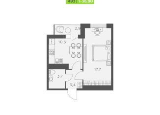 Продам 1-ком. квартиру, 36.8 м2, Санкт-Петербург, метро Пролетарская, Русановская улица, 20к1