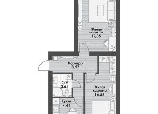 Продам 2-комнатную квартиру, 54 м2, Татарстан
