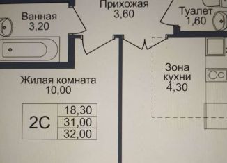 Продается 1-комнатная квартира, 32 м2, Новосибирск, Красный проспект, 323/2