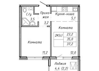 Продам 1-ком. квартиру, 37.2 м2, Барнаул, Северный Власихинский проезд, 131к3с, Индустриальный район