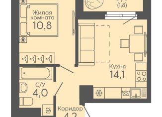 Продажа однокомнатной квартиры, 34.9 м2, Свердловская область, Новосинарский бульвар, 6