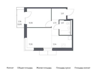 Продам однокомнатную квартиру, 40.2 м2, Москва