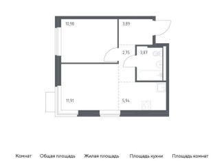 Продаю однокомнатную квартиру, 39.3 м2, Москва
