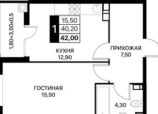 Продается 1-ком. квартира, 42 м2, Ростов-на-Дону