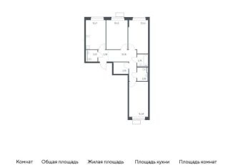 Продажа трехкомнатной квартиры, 78.6 м2, посёлок Жилино-1, жилой комплекс Егорово Парк, к3.2, ЖК Егорово Парк