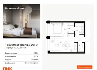 Продам однокомнатную квартиру, 36.1 м2, Москва, САО