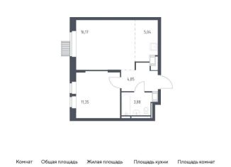 Продается 1-ком. квартира, 41.3 м2, Московская область