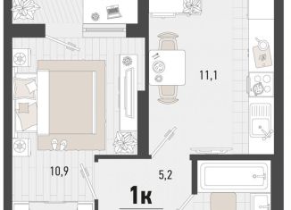 Продам 1-комнатную квартиру, 33 м2, Краснодарский край, улица Мурата Ахеджака