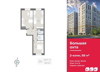 Продам 2-комнатную квартиру, 58 м2, Санкт-Петербург, метро Новочеркасская