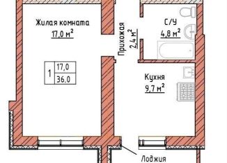 Продажа однокомнатной квартиры, 36 м2, Самара, метро Алабинская
