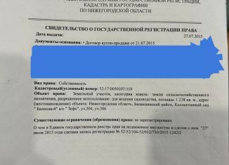 Участок на продажу, 12.4 сот., Нижегородская область