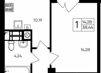 Продажа 1-комнатной квартиры, 38.4 м2, Крым