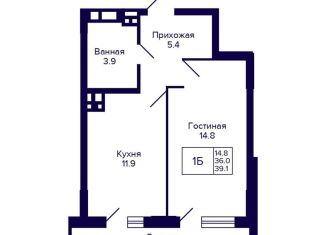 Продажа 1-ком. квартиры, 39.1 м2, Новосибирская область, улица Коминтерна, 1с