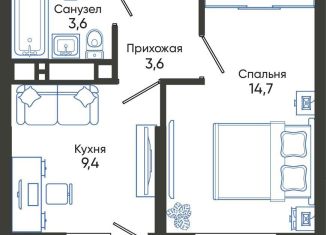 Продается однокомнатная квартира, 32.3 м2, Новороссийск