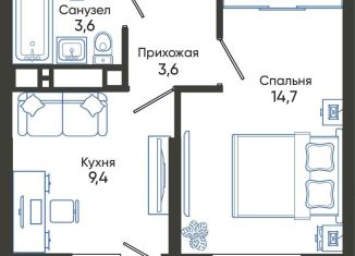 Продается однокомнатная квартира, 32.3 м2, Новороссийск, ЖК Облака 2