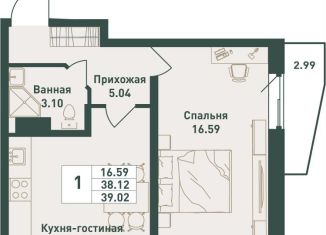 Продаю 1-комнатную квартиру, 39 м2, Ленинградская область