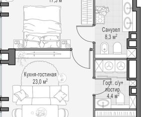 Продам однокомнатную квартиру, 141.3 м2, Москва, метро Улица 1905 года