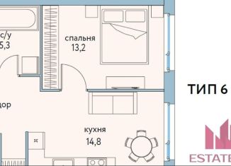Продается 1-комнатная квартира, 39.4 м2, Москва, ЖК Символ