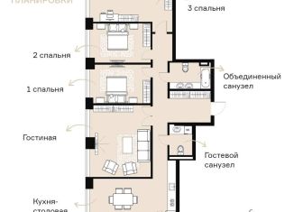 4-ком. квартира на продажу, 126.5 м2, Новосибирск, Московская улица, 77