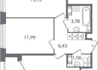 Продам 2-комнатную квартиру, 53.8 м2, Санкт-Петербург, муниципальный округ Финляндский