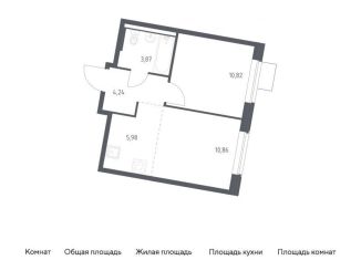 Продам 1-комнатную квартиру, 35.8 м2, Москва, жилой комплекс Квартал Западный, 6