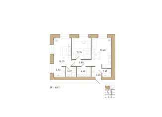 Продается 2-комнатная квартира, 69.4 м2, Пензенская область, 2-й проезд Свердлова, 27