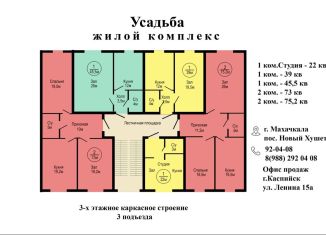 Продаю квартиру студию, 22 м2, Махачкала, Ленинский район, 10-я Ветеранская улица
