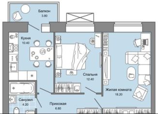 Продаю двухкомнатную квартиру, 55.8 м2, Пермь