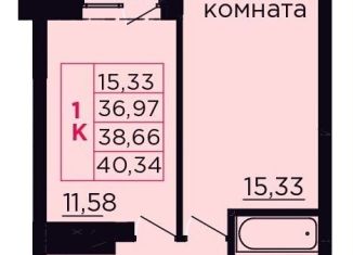 Продается однокомнатная квартира, 38.7 м2, Ростовская область