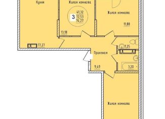 3-комнатная квартира на продажу, 74.3 м2, Краснодар, Карасунский округ