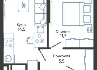 Продам 1-комнатную квартиру, 37 м2, Краснодарский край