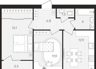 Продаю 2-комнатную квартиру, 56.5 м2, Пензенская область, площадь Ленина