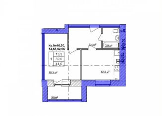 Продам 1-комнатную квартиру, 44 м2, Костромская область