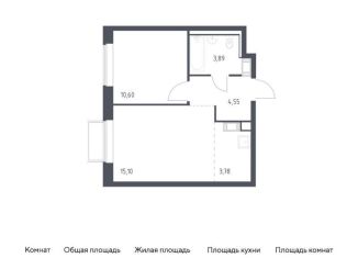 Продаю 1-комнатную квартиру, 37.9 м2, Московская область, жилой комплекс Томилино Парк, к6.1