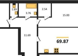 Двухкомнатная квартира на продажу, 69.9 м2, Богучар
