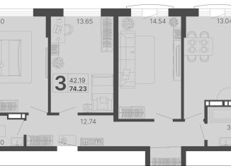 Продам 3-комнатную квартиру, 74.2 м2, Сочи, микрорайон КСМ