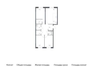 Продается трехкомнатная квартира, 88.9 м2, деревня Столбово, жилой комплекс Эко Бунино, 14.2