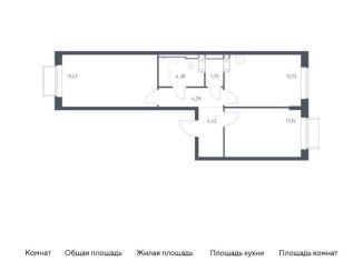 Продажа двухкомнатной квартиры, 59.2 м2, Московская область, жилой комплекс Томилино Парк, к6.1