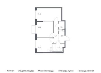 Продам двухкомнатную квартиру, 53.3 м2, Московская область, жилой комплекс Томилино Парк, к6.2