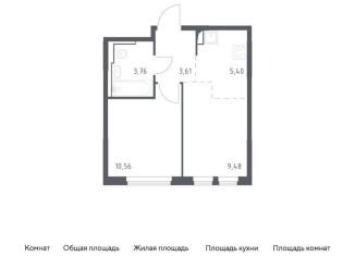 1-комнатная квартира на продажу, 32.8 м2, Москва, жилой комплекс Остафьево, к19